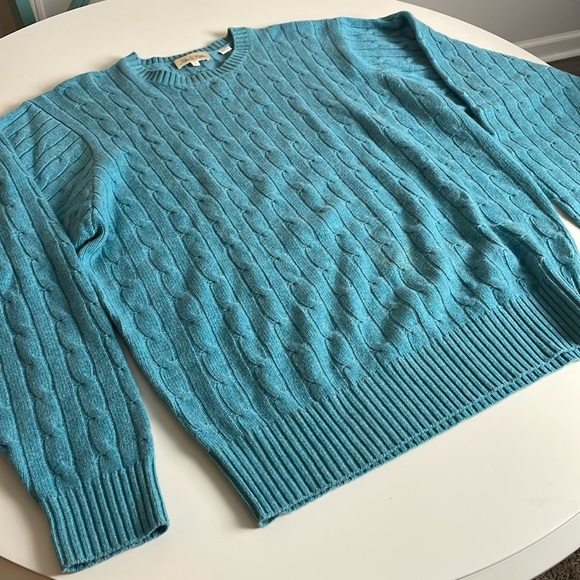 Peter Millar Blue Cashmere Pullover Knit Sweater- XL - Picture 4 of 11